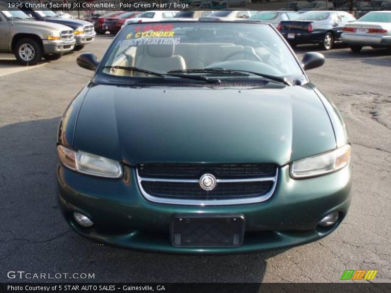 Polo Green Pearl / Beige 1996 Chrysler Sebring JXi Convertible