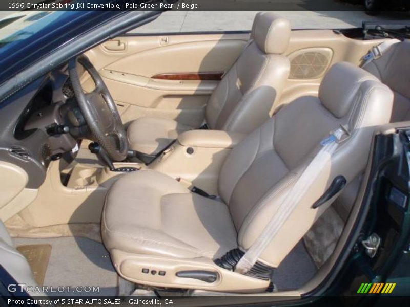Polo Green Pearl / Beige 1996 Chrysler Sebring JXi Convertible