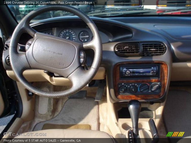Polo Green Pearl / Beige 1996 Chrysler Sebring JXi Convertible