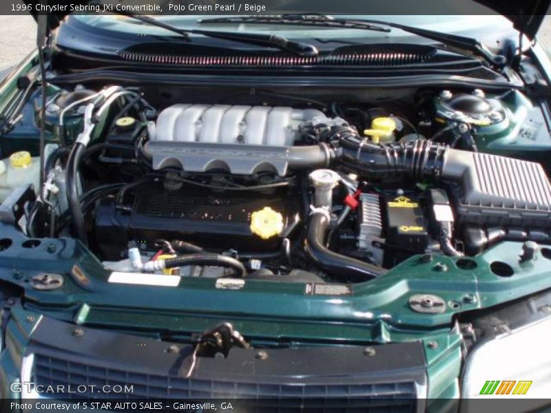 Polo Green Pearl / Beige 1996 Chrysler Sebring JXi Convertible