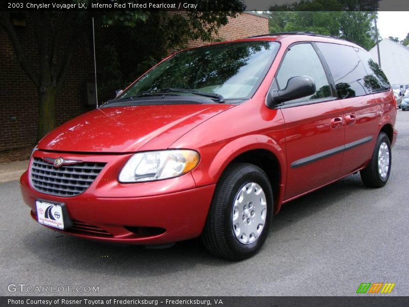 Inferno Red Tinted Pearlcoat / Gray 2003 Chrysler Voyager LX