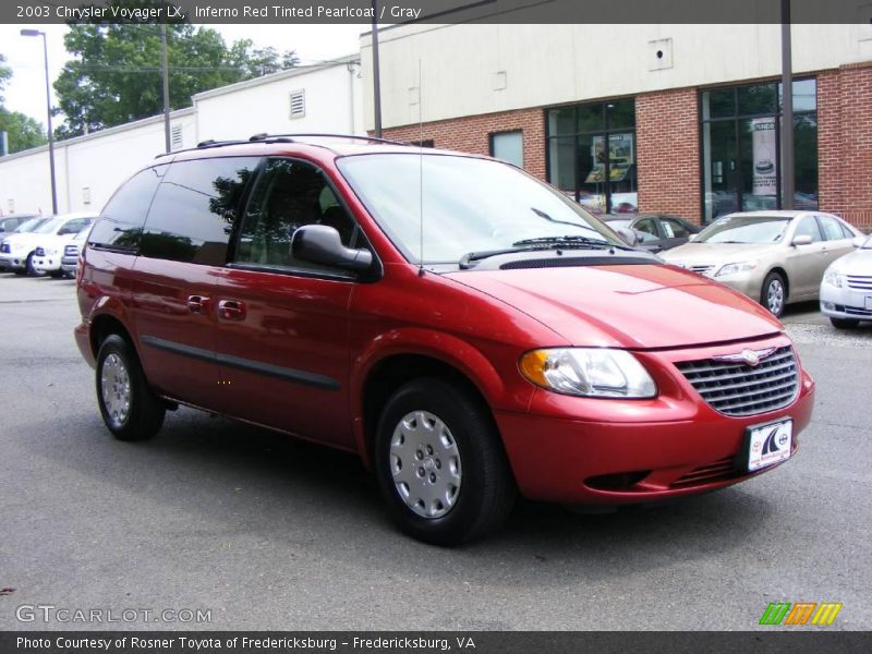 Inferno Red Tinted Pearlcoat / Gray 2003 Chrysler Voyager LX