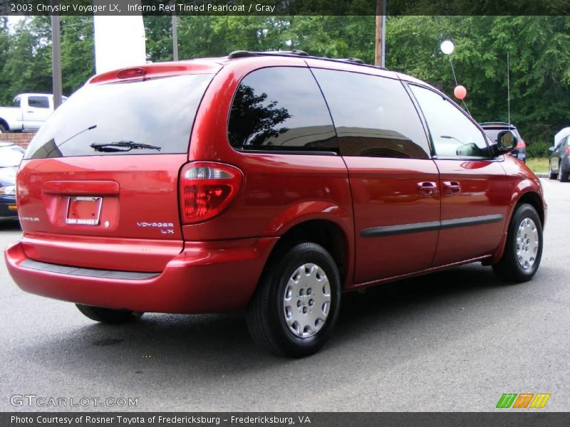 Inferno Red Tinted Pearlcoat / Gray 2003 Chrysler Voyager LX