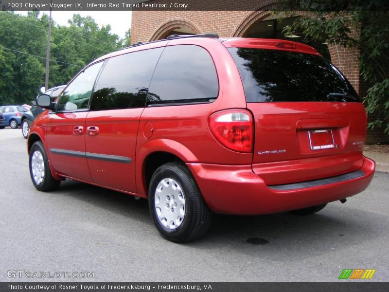 Inferno Red Tinted Pearlcoat / Gray 2003 Chrysler Voyager LX