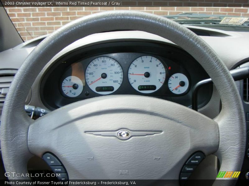 Inferno Red Tinted Pearlcoat / Gray 2003 Chrysler Voyager LX