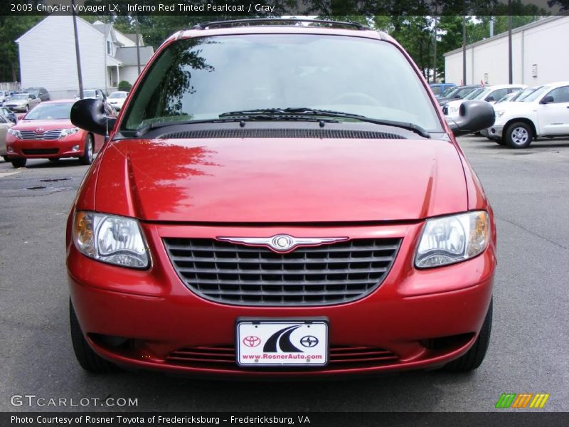 Inferno Red Tinted Pearlcoat / Gray 2003 Chrysler Voyager LX