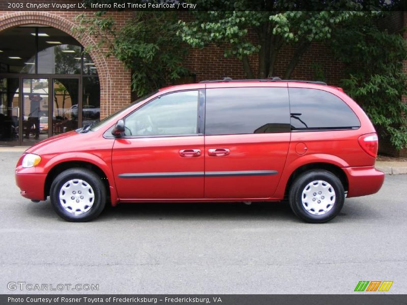 Inferno Red Tinted Pearlcoat / Gray 2003 Chrysler Voyager LX