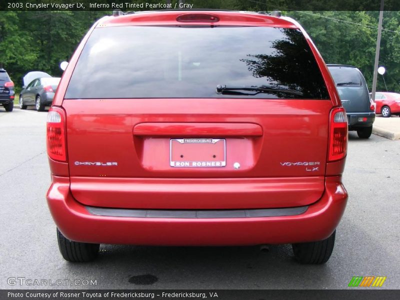 Inferno Red Tinted Pearlcoat / Gray 2003 Chrysler Voyager LX