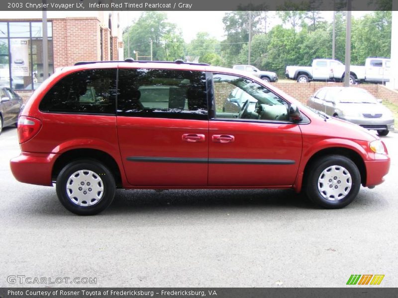 Inferno Red Tinted Pearlcoat / Gray 2003 Chrysler Voyager LX
