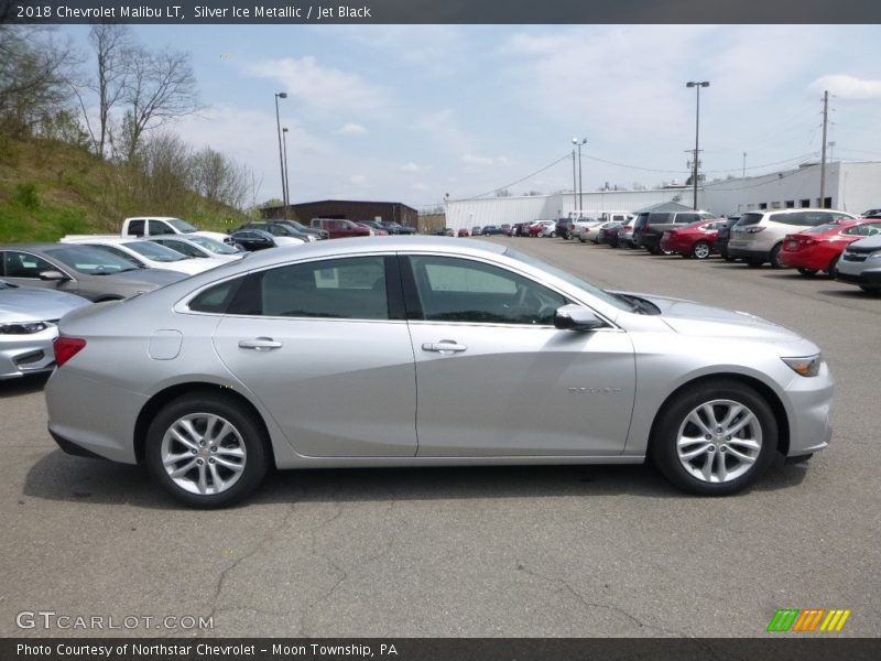Silver Ice Metallic / Jet Black 2018 Chevrolet Malibu LT
