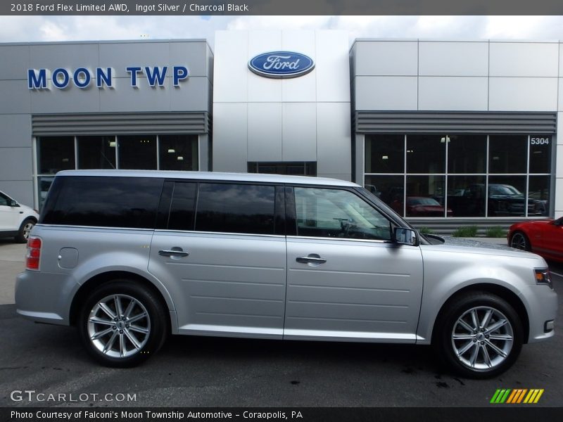 Ingot Silver / Charcoal Black 2018 Ford Flex Limited AWD