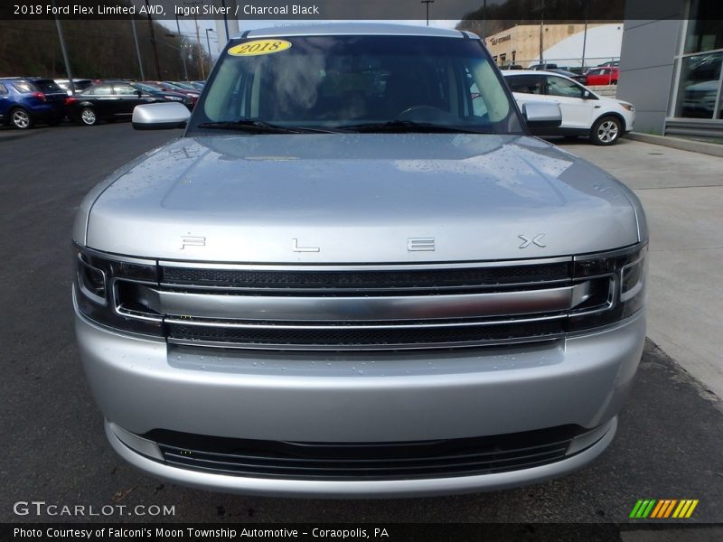 Ingot Silver / Charcoal Black 2018 Ford Flex Limited AWD