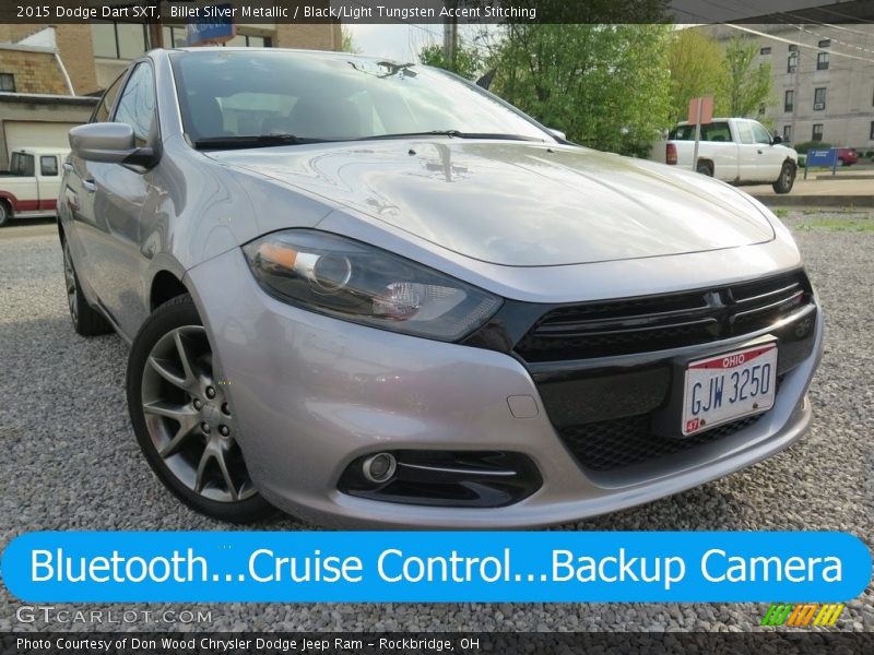 Billet Silver Metallic / Black/Light Tungsten Accent Stitching 2015 Dodge Dart SXT