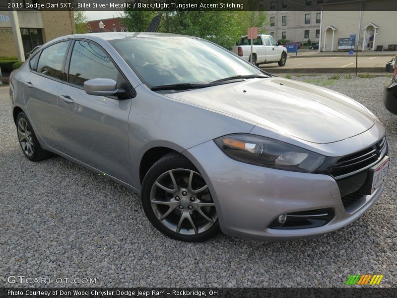 Billet Silver Metallic / Black/Light Tungsten Accent Stitching 2015 Dodge Dart SXT