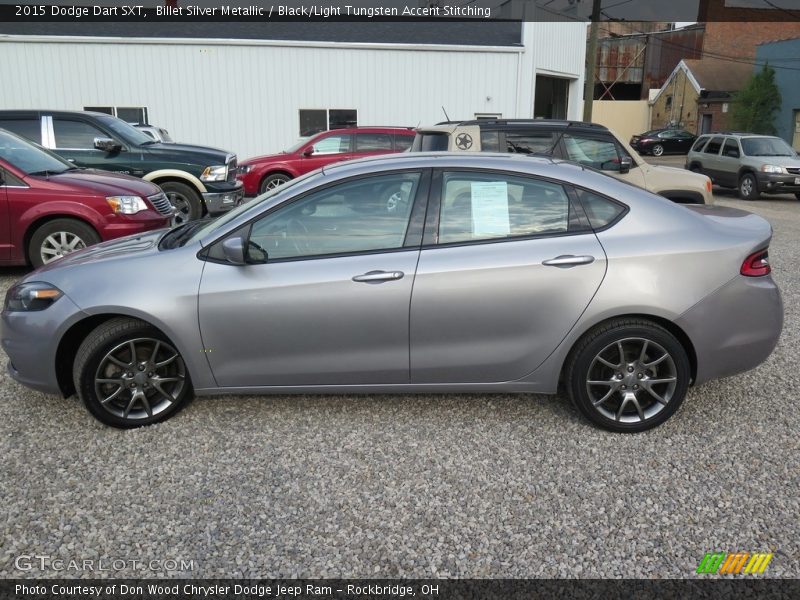 Billet Silver Metallic / Black/Light Tungsten Accent Stitching 2015 Dodge Dart SXT