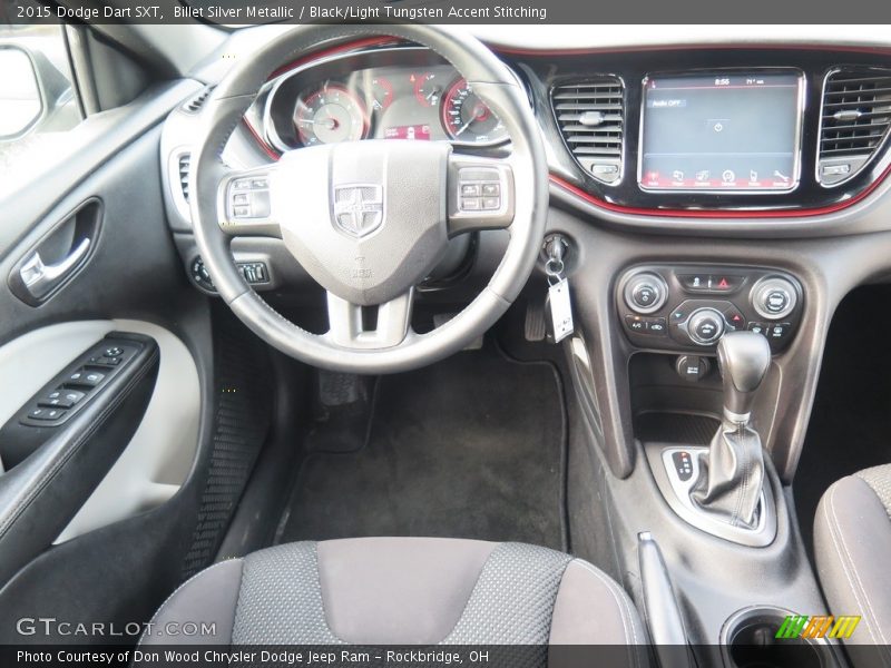 Billet Silver Metallic / Black/Light Tungsten Accent Stitching 2015 Dodge Dart SXT