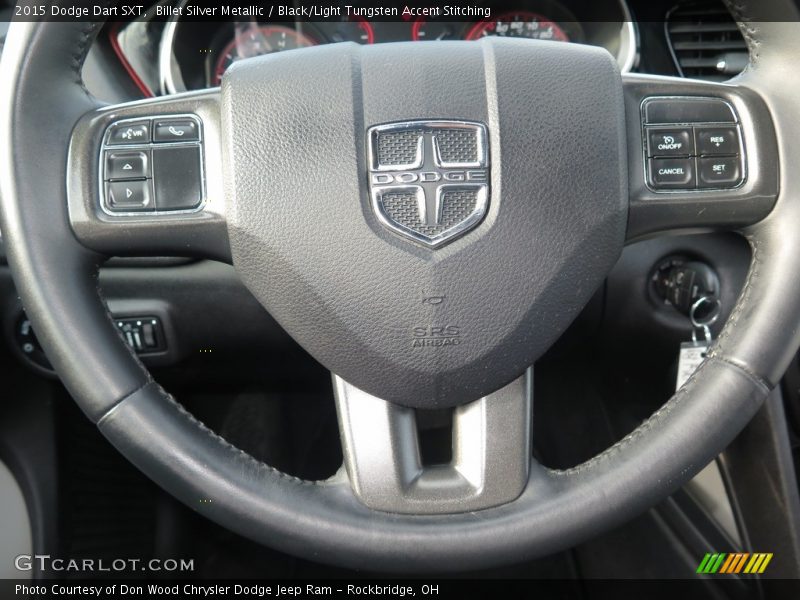 Billet Silver Metallic / Black/Light Tungsten Accent Stitching 2015 Dodge Dart SXT