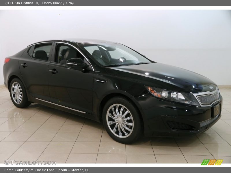 Ebony Black / Gray 2011 Kia Optima LX