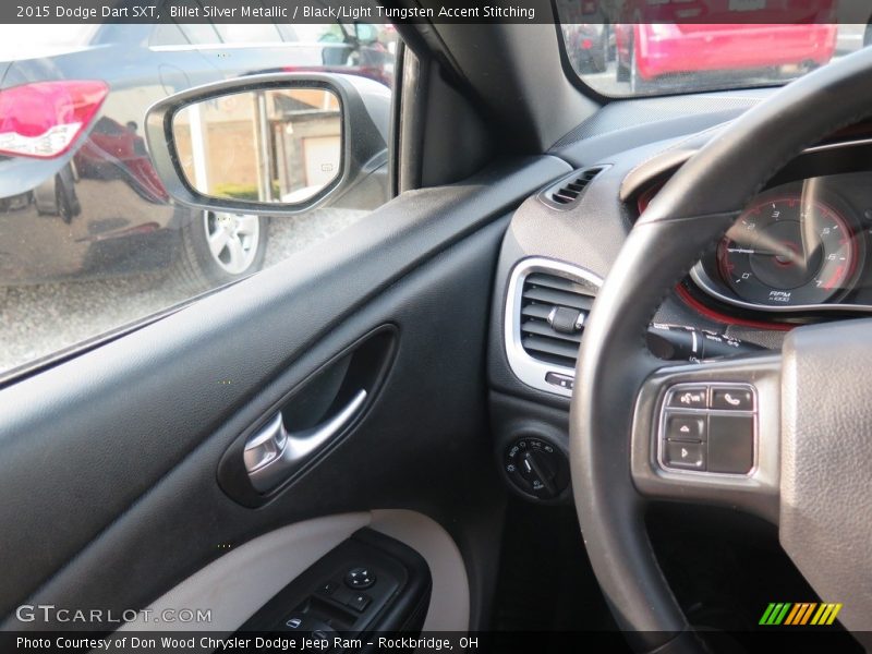 Billet Silver Metallic / Black/Light Tungsten Accent Stitching 2015 Dodge Dart SXT