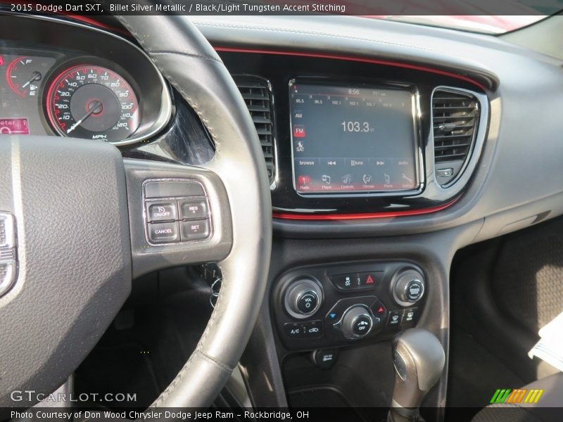 Billet Silver Metallic / Black/Light Tungsten Accent Stitching 2015 Dodge Dart SXT