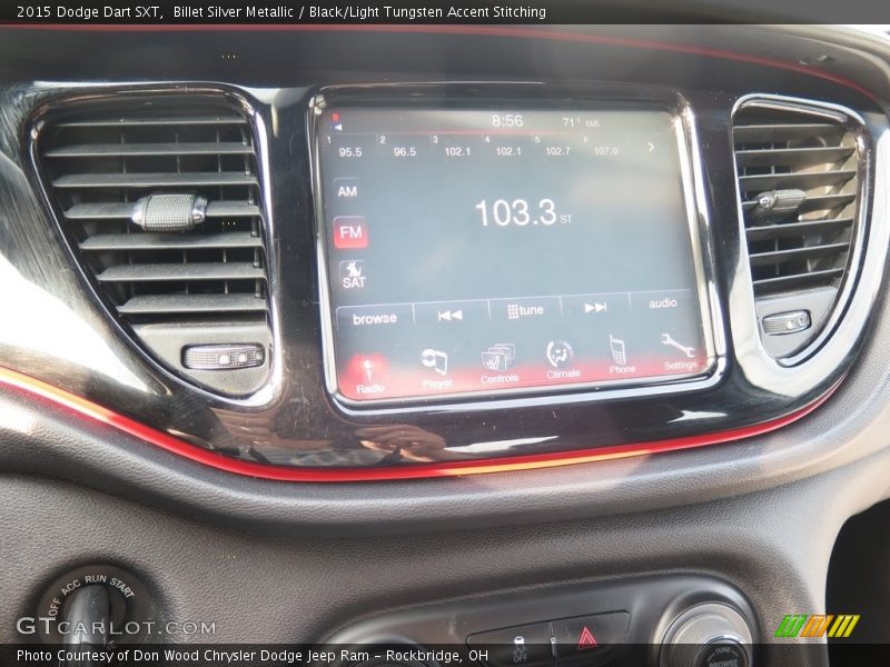 Billet Silver Metallic / Black/Light Tungsten Accent Stitching 2015 Dodge Dart SXT