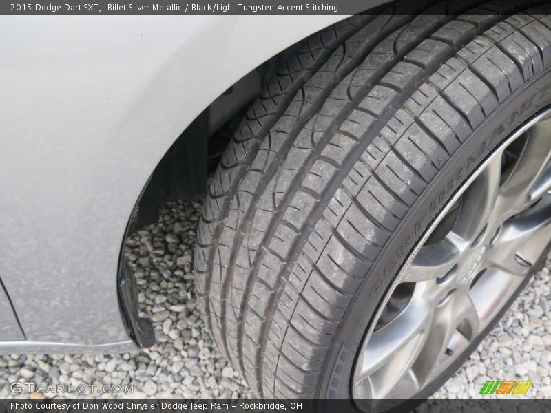 Billet Silver Metallic / Black/Light Tungsten Accent Stitching 2015 Dodge Dart SXT