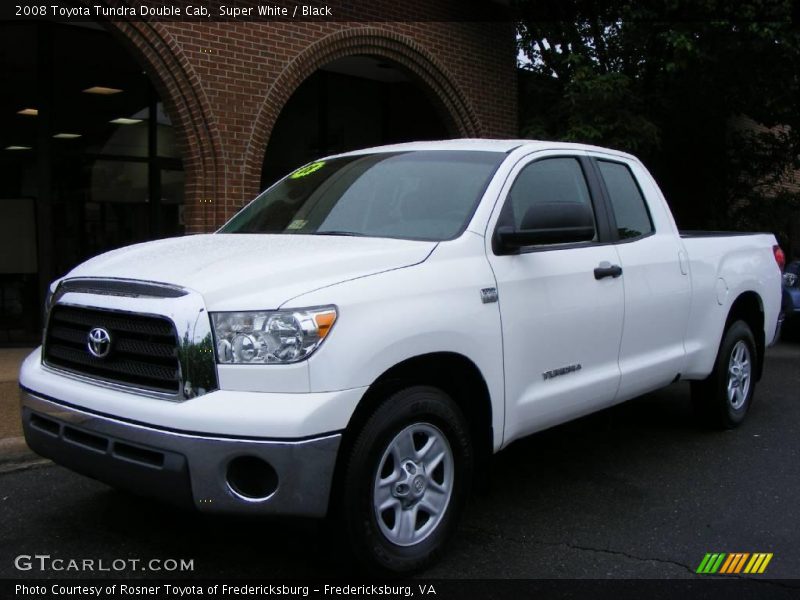 Super White / Black 2008 Toyota Tundra Double Cab