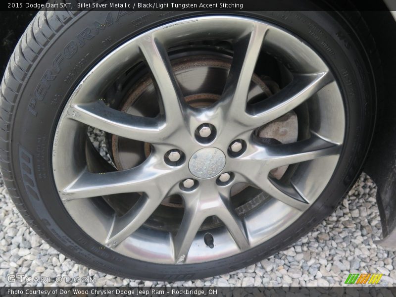 Billet Silver Metallic / Black/Light Tungsten Accent Stitching 2015 Dodge Dart SXT