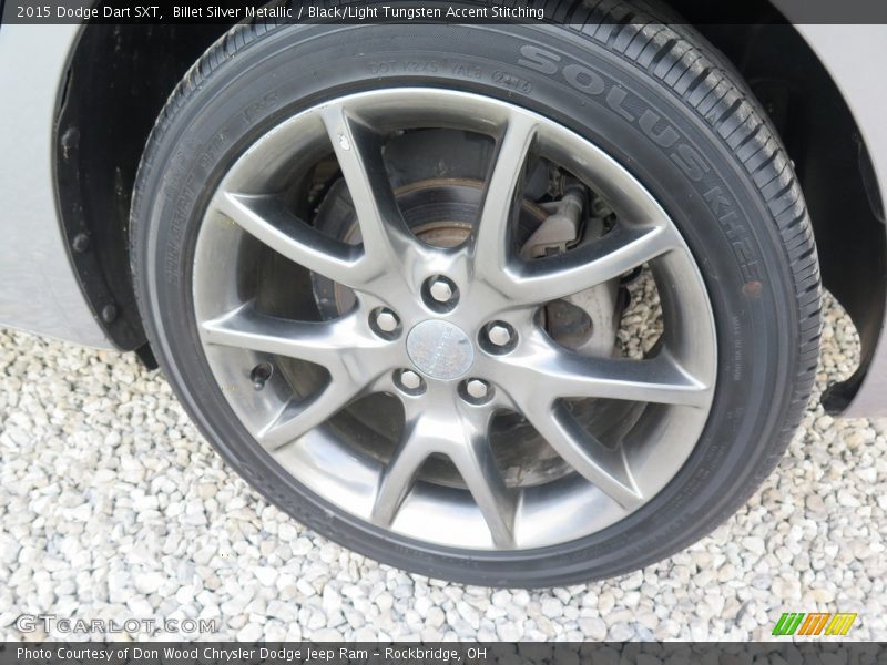 Billet Silver Metallic / Black/Light Tungsten Accent Stitching 2015 Dodge Dart SXT