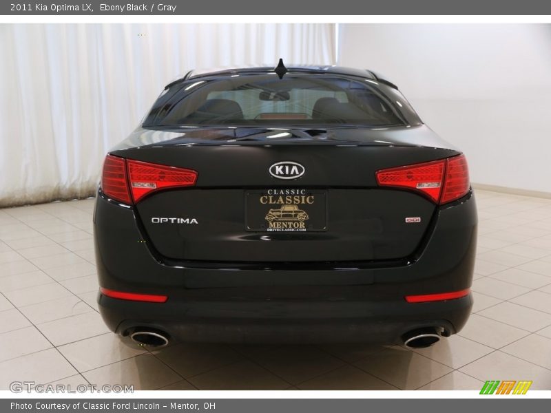 Ebony Black / Gray 2011 Kia Optima LX