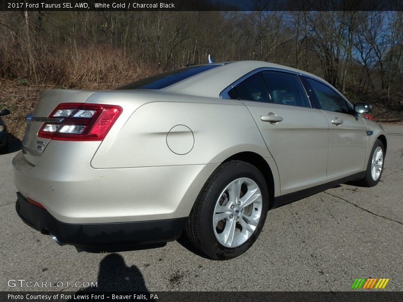 White Gold / Charcoal Black 2017 Ford Taurus SEL AWD