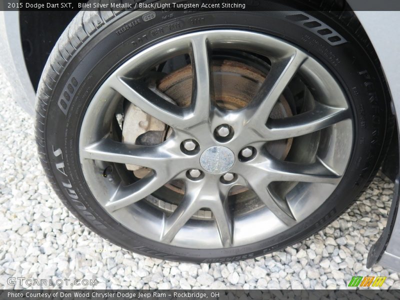 Billet Silver Metallic / Black/Light Tungsten Accent Stitching 2015 Dodge Dart SXT