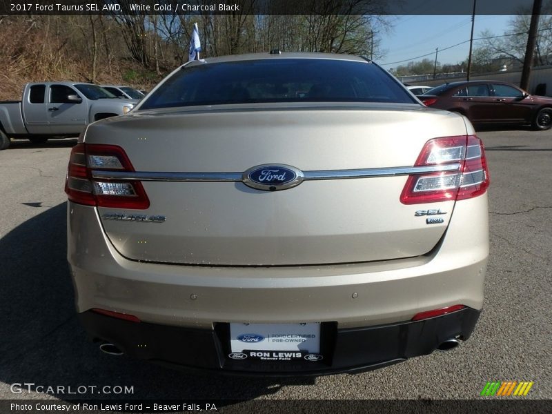White Gold / Charcoal Black 2017 Ford Taurus SEL AWD