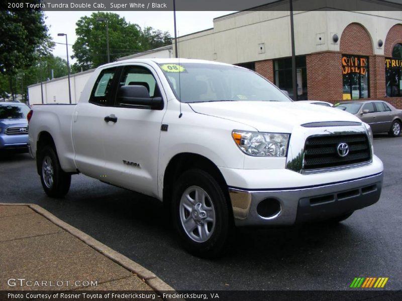 Super White / Black 2008 Toyota Tundra Double Cab
