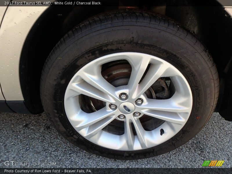 White Gold / Charcoal Black 2017 Ford Taurus SEL AWD