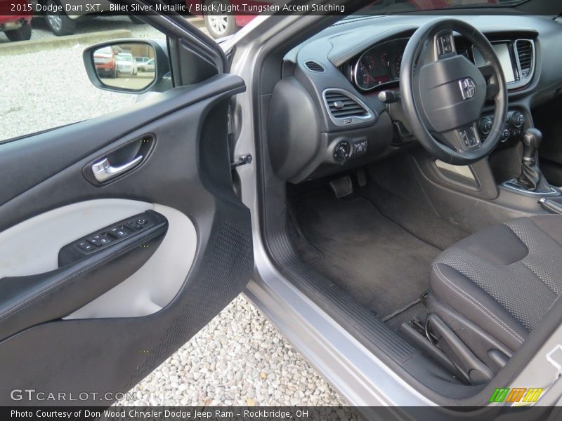 Billet Silver Metallic / Black/Light Tungsten Accent Stitching 2015 Dodge Dart SXT