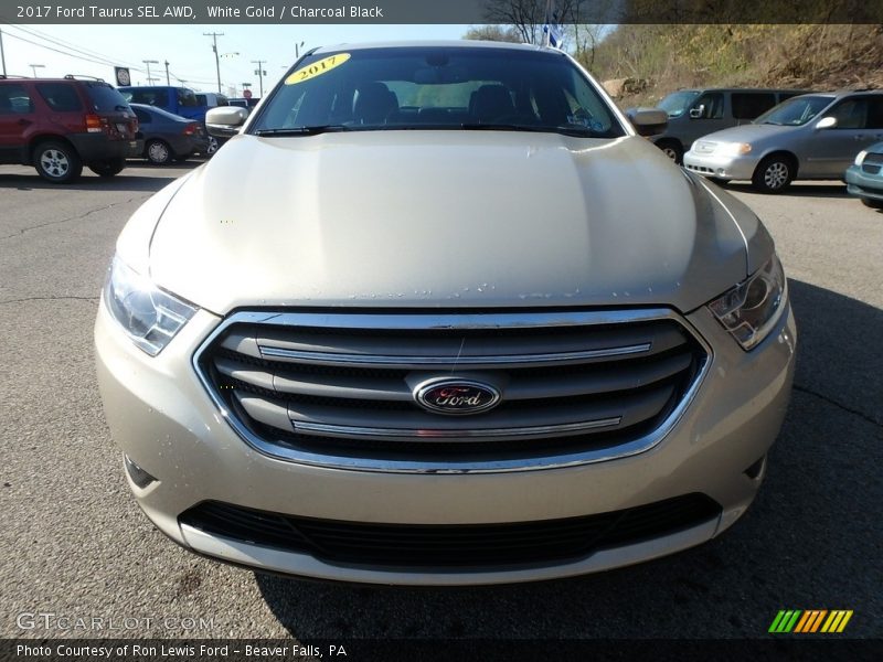 White Gold / Charcoal Black 2017 Ford Taurus SEL AWD