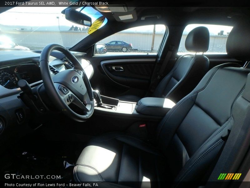 White Gold / Charcoal Black 2017 Ford Taurus SEL AWD
