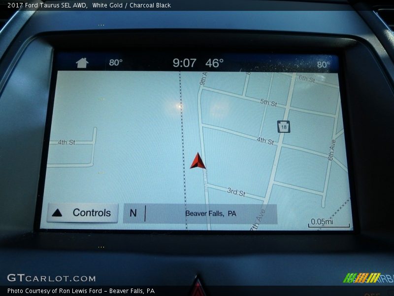 White Gold / Charcoal Black 2017 Ford Taurus SEL AWD