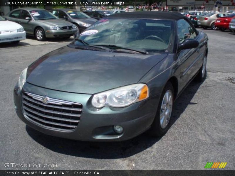 Onyx Green Pearl / Taupe 2004 Chrysler Sebring Limited Convertible