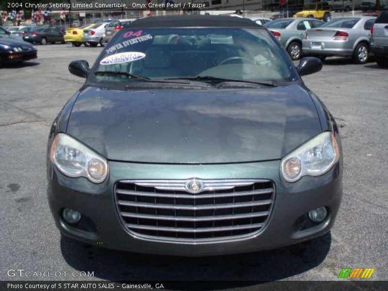 Onyx Green Pearl / Taupe 2004 Chrysler Sebring Limited Convertible