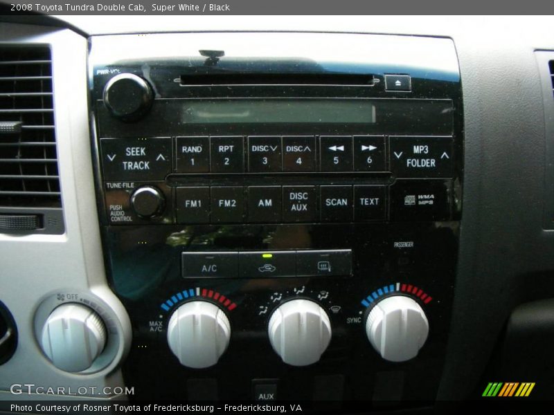 Super White / Black 2008 Toyota Tundra Double Cab