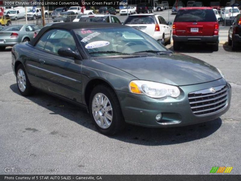 Onyx Green Pearl / Taupe 2004 Chrysler Sebring Limited Convertible