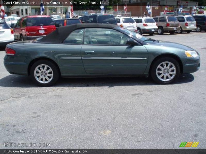 Onyx Green Pearl / Taupe 2004 Chrysler Sebring Limited Convertible