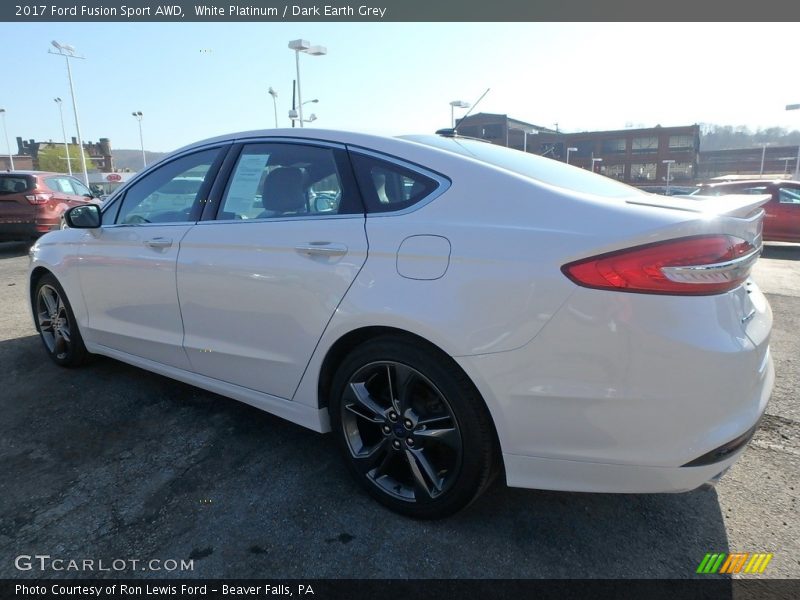 White Platinum / Dark Earth Grey 2017 Ford Fusion Sport AWD