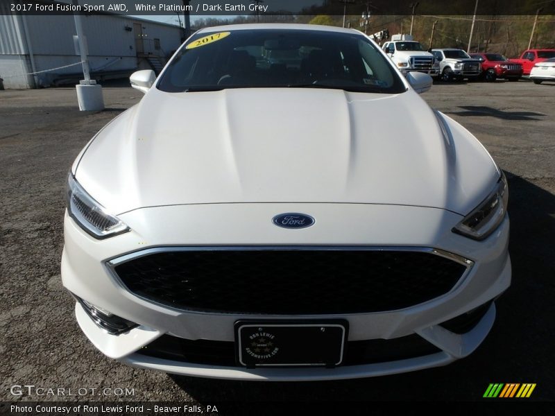 White Platinum / Dark Earth Grey 2017 Ford Fusion Sport AWD