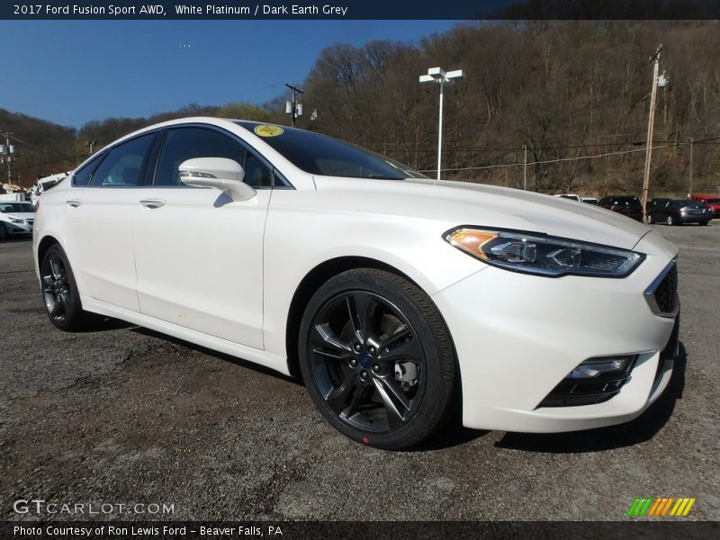 White Platinum / Dark Earth Grey 2017 Ford Fusion Sport AWD