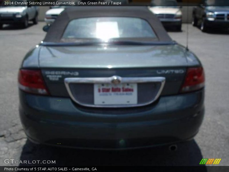 Onyx Green Pearl / Taupe 2004 Chrysler Sebring Limited Convertible