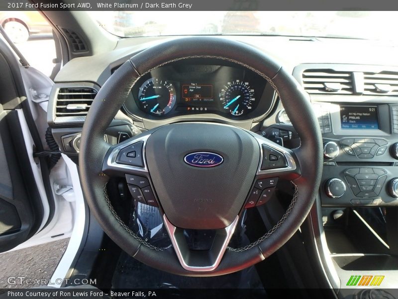 White Platinum / Dark Earth Grey 2017 Ford Fusion Sport AWD