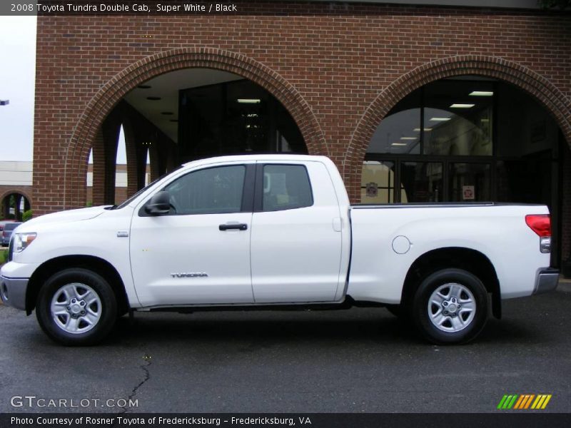 Super White / Black 2008 Toyota Tundra Double Cab